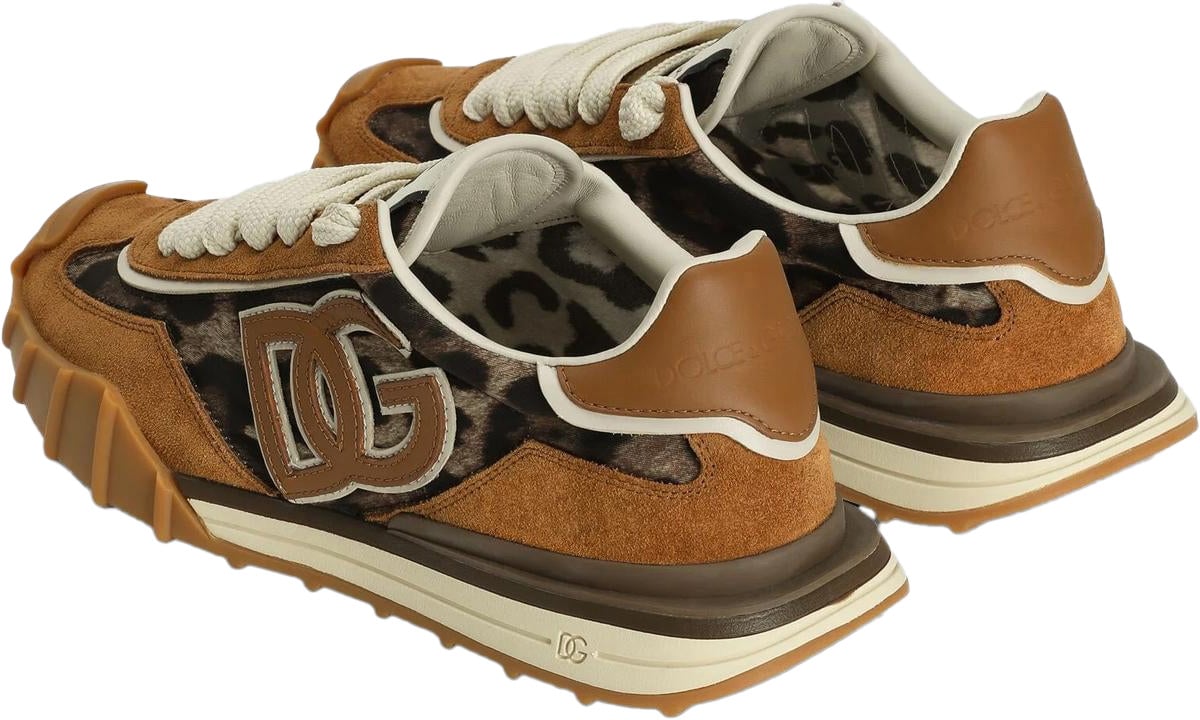 Dolce & Gabbana Dames Athletic Fabric Sneaker Bruin Bruin