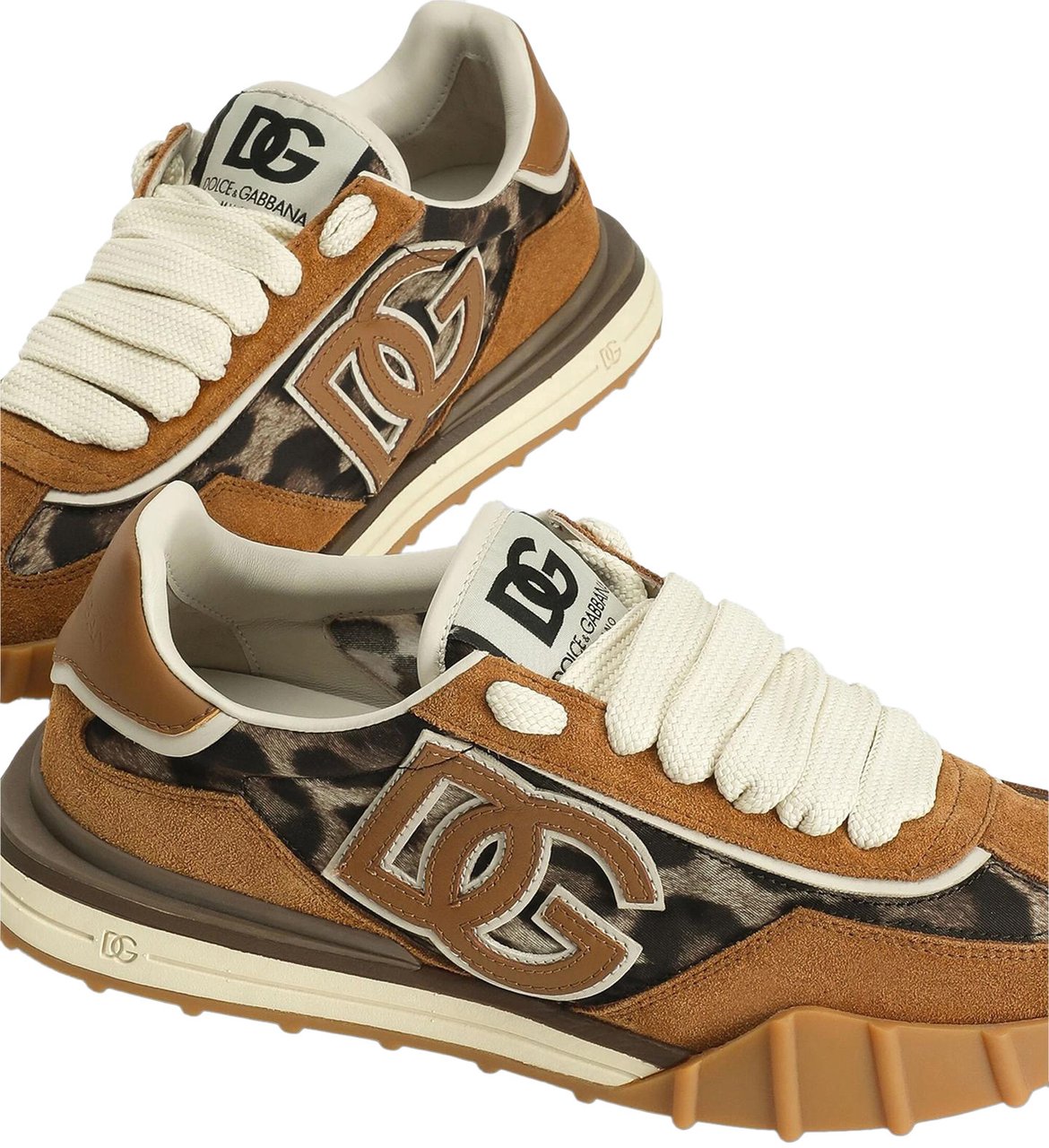 Dolce & Gabbana Dames Athletic Fabric Sneaker Bruin Bruin