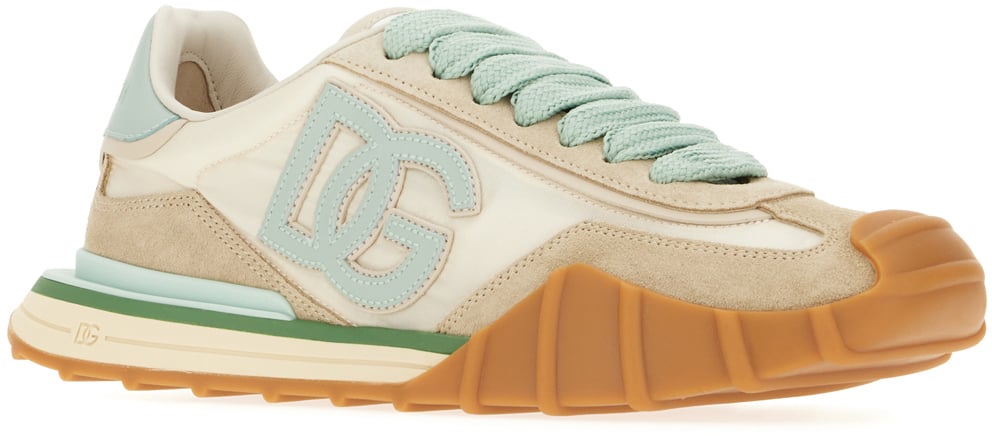 Dolce & Gabbana Dolce&gabbana Multicolor suede and fabric sneakers Divers