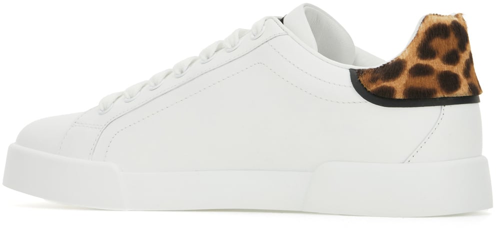 Dolce & Gabbana Dolce&gabbana White leather Portofino sneakers Wit