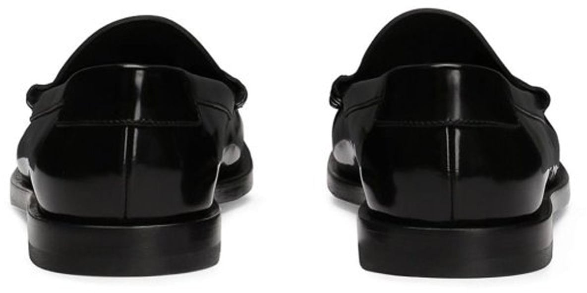 Dolce & Gabbana Dolce & Gabbana Leather Logo Loafers Zwart