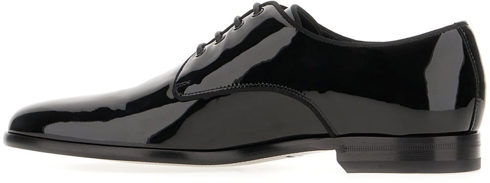 Dolce & Gabbana Dolce&gabbana Black leather lace-up shoes Zwart