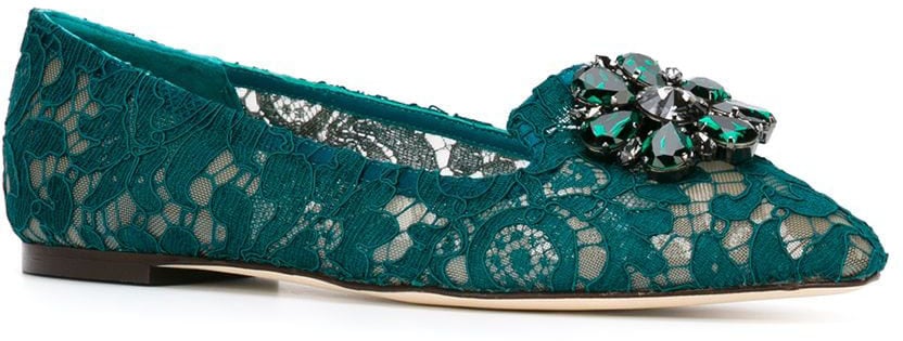 Dolce & Gabbana Flat Shoes Verde Scuro Groen