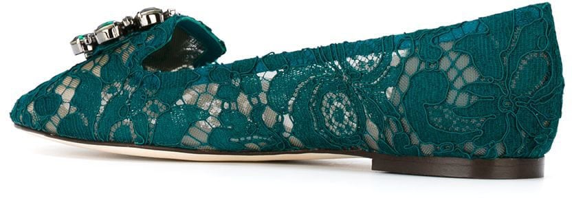 Dolce & Gabbana Flat Shoes Verde Scuro Groen