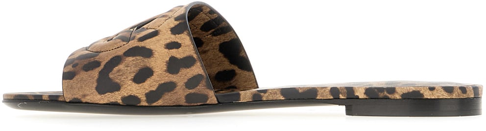 Dolce & Gabbana Printed leather slippers Dierenprint