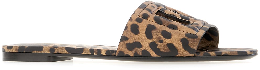 Dolce & Gabbana Printed leather slippers Dierenprint