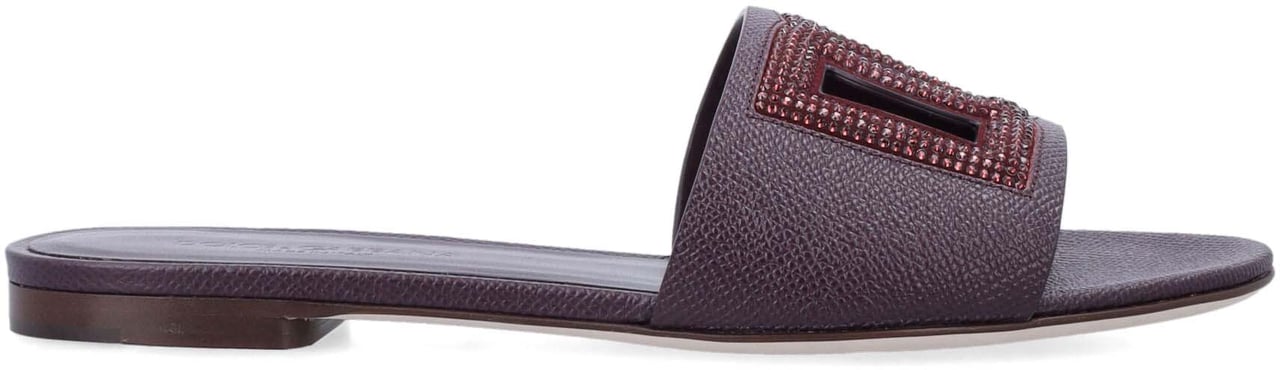 Dolce & Gabbana Flat Dg Slide Viola Paars