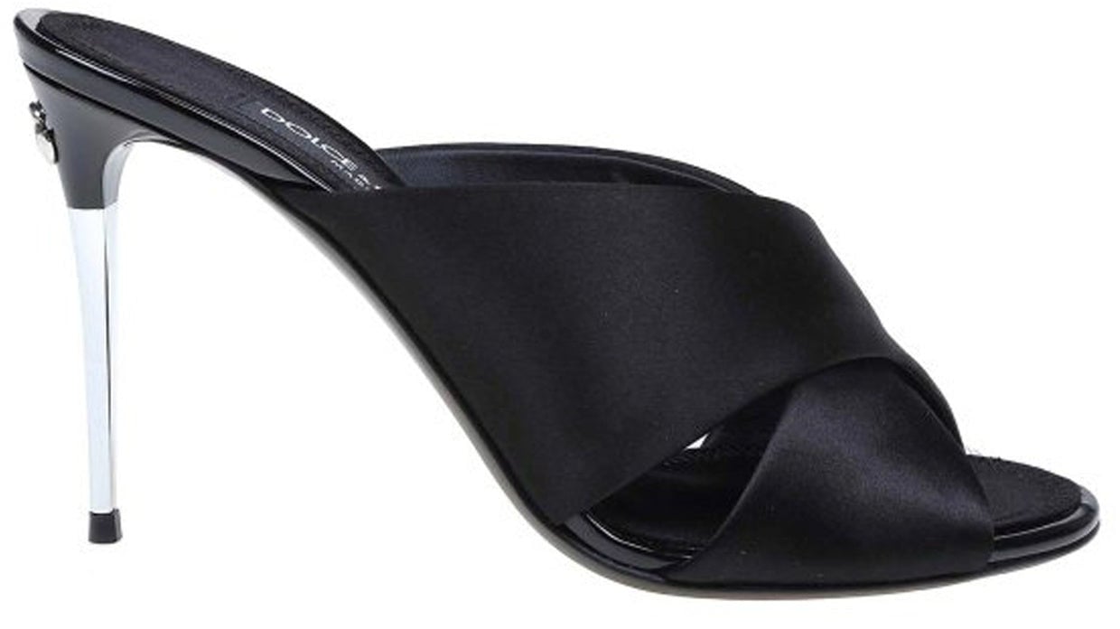 Dolce & Gabbana Dolce & Gabbana Keira Satin Sandals Zwart