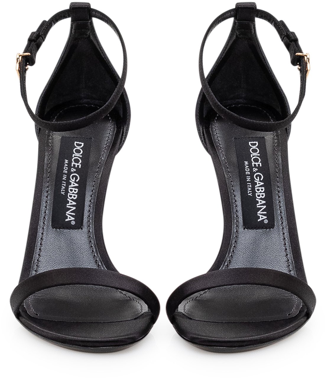 Dolce & Gabbana Sandali con Tacco Alto e Cinturino alla Caviglia Zwart