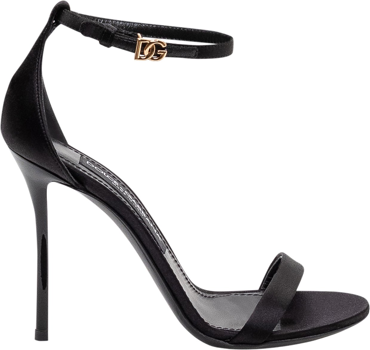 Dolce & Gabbana Sandali con Tacco Alto e Cinturino alla Caviglia Zwart