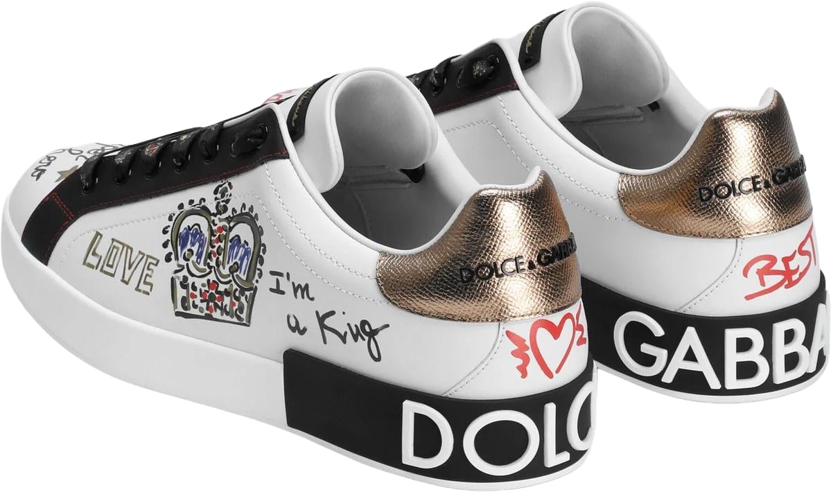 Dolce & Gabbana Heren Portofino Sneaker Wit Wit