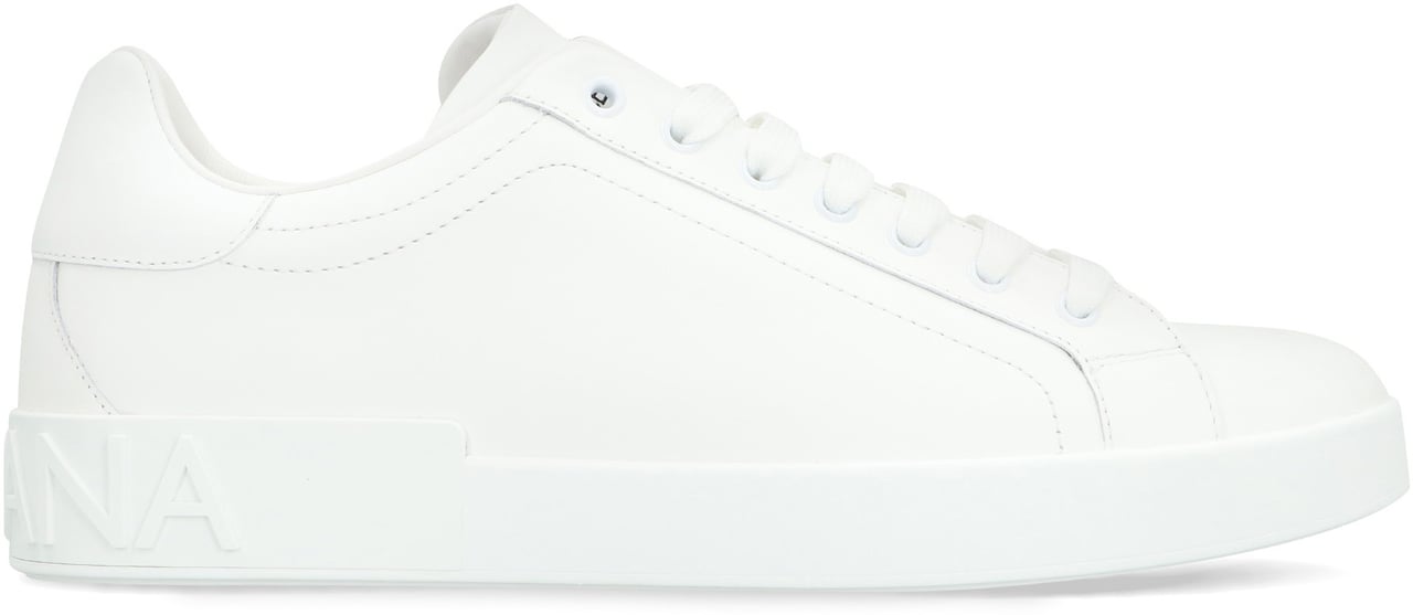 Dolce & Gabbana Portofino Leather low-top sneakers Wit