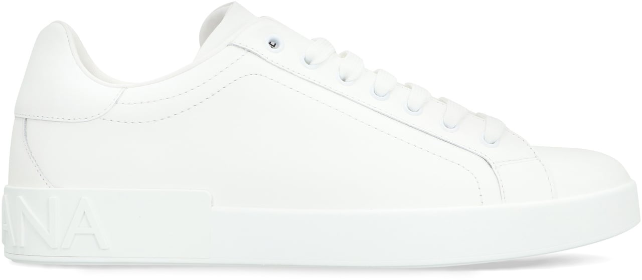 Dolce & Gabbana Portofino Leather low-top sneakers Wit