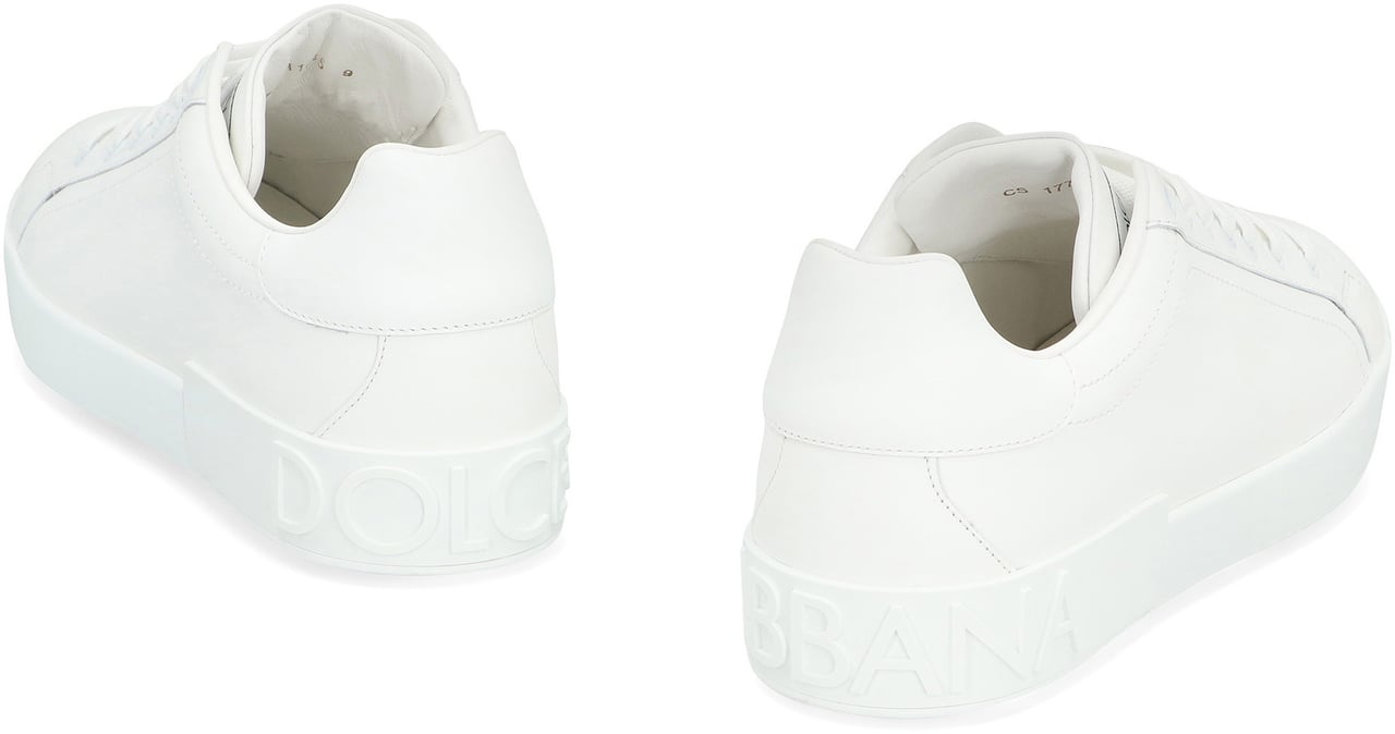 Dolce & Gabbana Portofino Leather low-top sneakers Wit