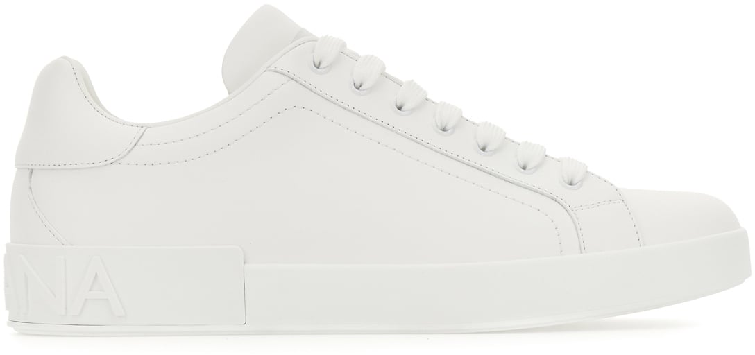 Dolce & Gabbana Dolce&gabbana White leather Portofino sneakers Wit