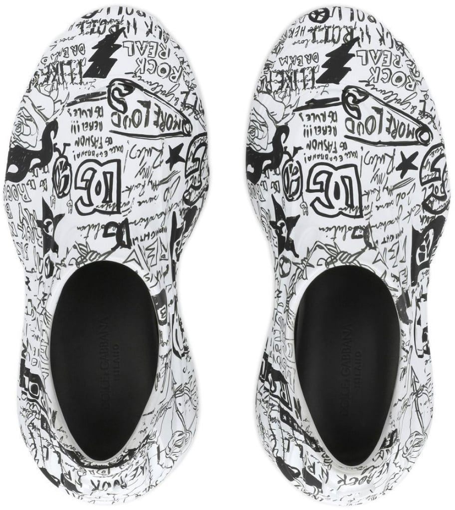Dolce & Gabbana Toy Graffiti-print Logo Sneakers Divers