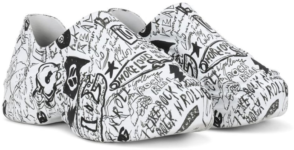 Dolce & Gabbana Toy Graffiti-print Logo Sneakers Divers