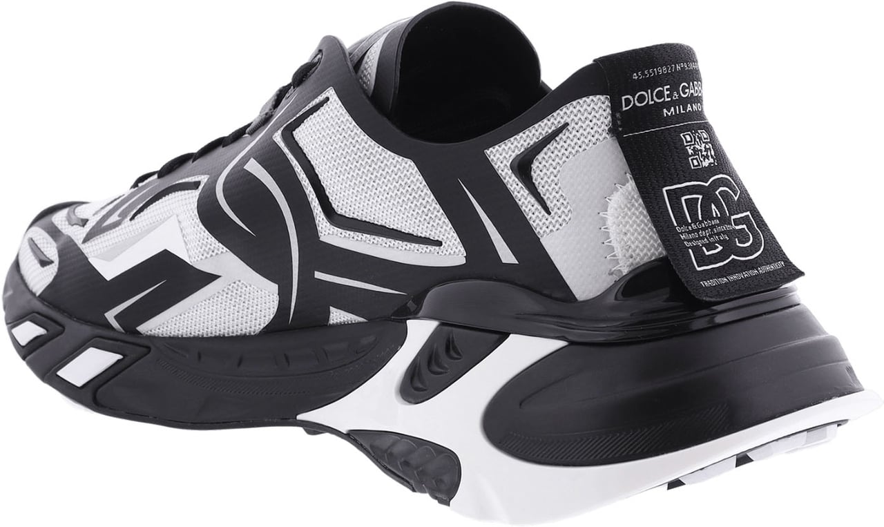 Dolce & Gabbana Dolce&Gabbana Heren Mesh Fast Sneakers Zwart/Wit Wit