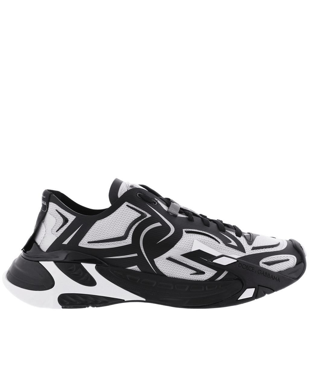 Dolce & Gabbana Heren Mesh Fast Sneakers Zwart/Wit Wit
