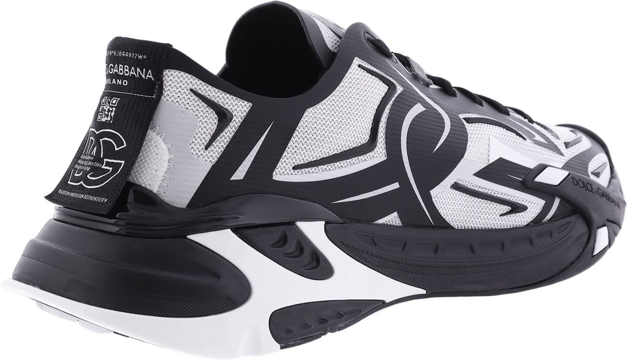 Dolce & Gabbana Dolce&Gabbana Heren Mesh Fast Sneakers Zwart/Wit Wit