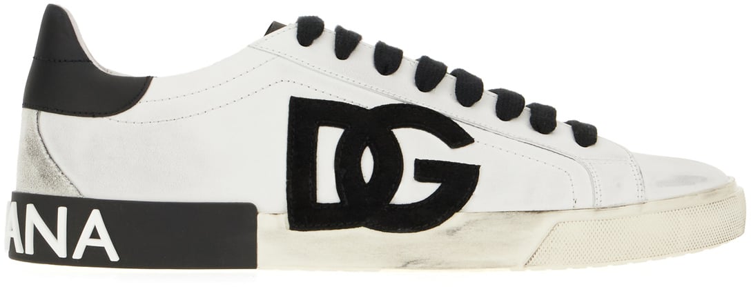 Dolce & Gabbana Dolce&gabbana Two-tone leather Portofino Vintage sneakers Divers