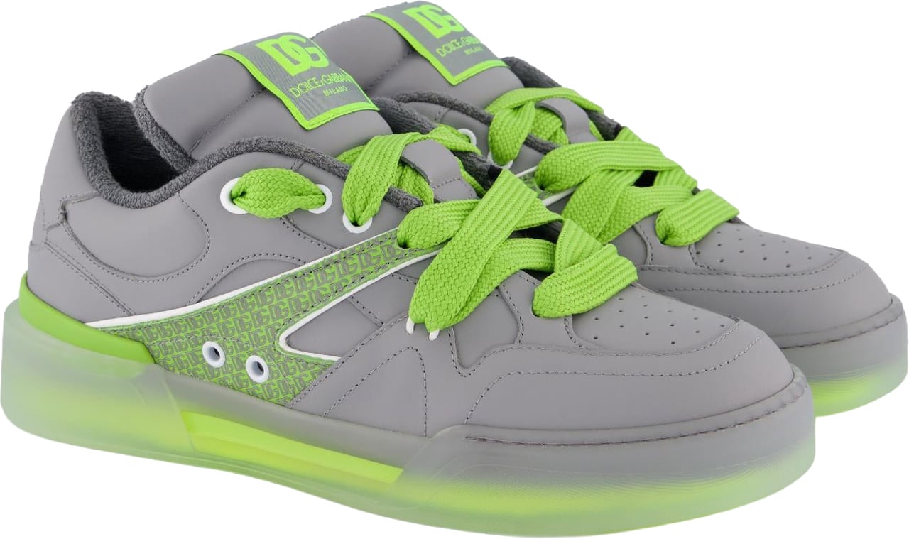 Dolce & Gabbana Dolce&Gabbana Heren New Roma Sneaker Grijs/Groen Grijs