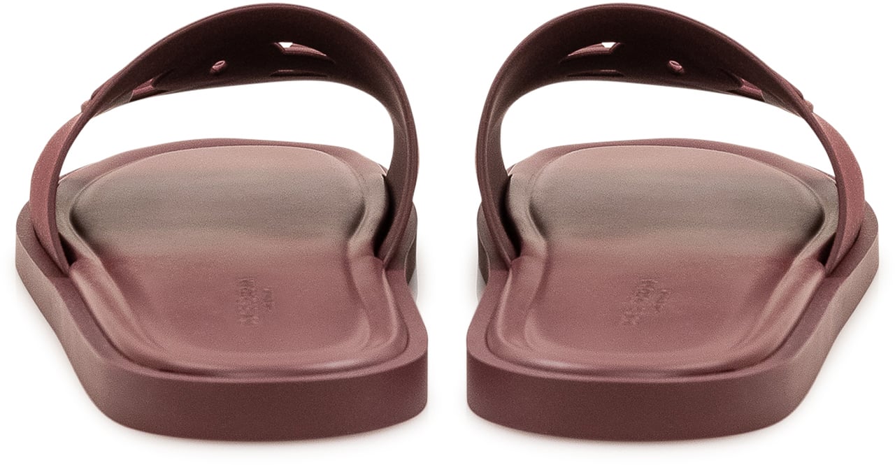 Dolce & Gabbana Dolce&gabbana Burgundy rubber slippers Zwart