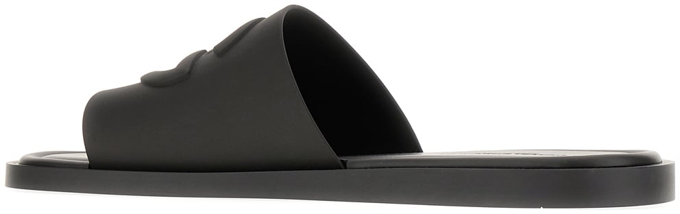 Dolce & Gabbana Dolce&gabbana Black rubber slippers Zwart