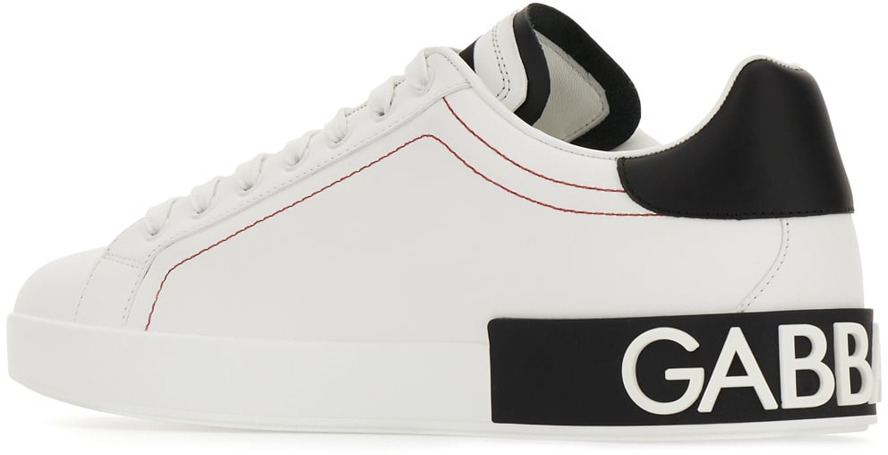 Dolce & Gabbana Dolce&gabbana White nappa leather Portofino sneakers Wit