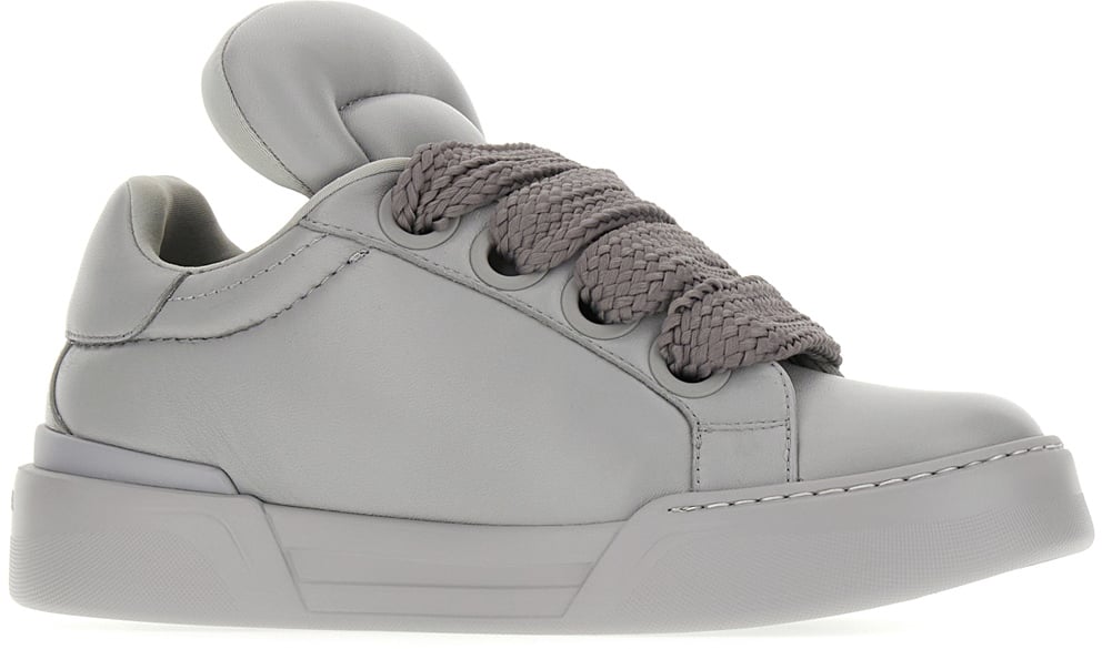 Dolce & Gabbana Dolce&gabbana Grey nappa leather Mega Skate sneakers Grijs