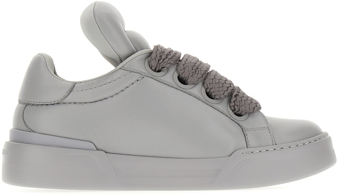 Dolce & Gabbana Dolce&gabbana Grey nappa leather Mega Skate sneakers Grijs