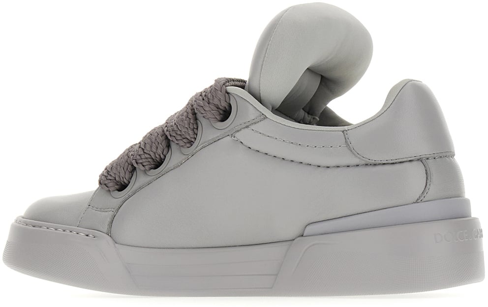 Dolce & Gabbana Dolce&gabbana Grey nappa leather Mega Skate sneakers Grijs