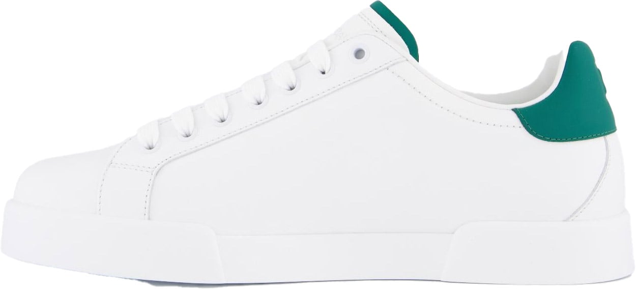 Dolce & Gabbana Heren Portofino Sneaker Wit/Groen Wit