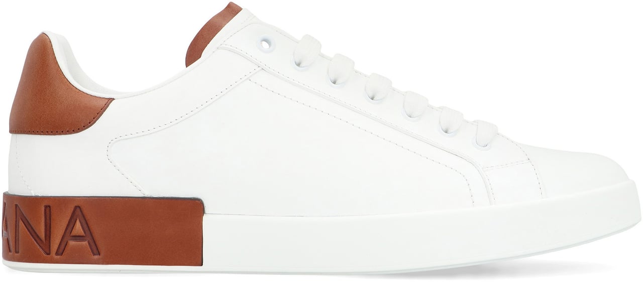 Dolce & Gabbana Portofino leather sneakers Wit