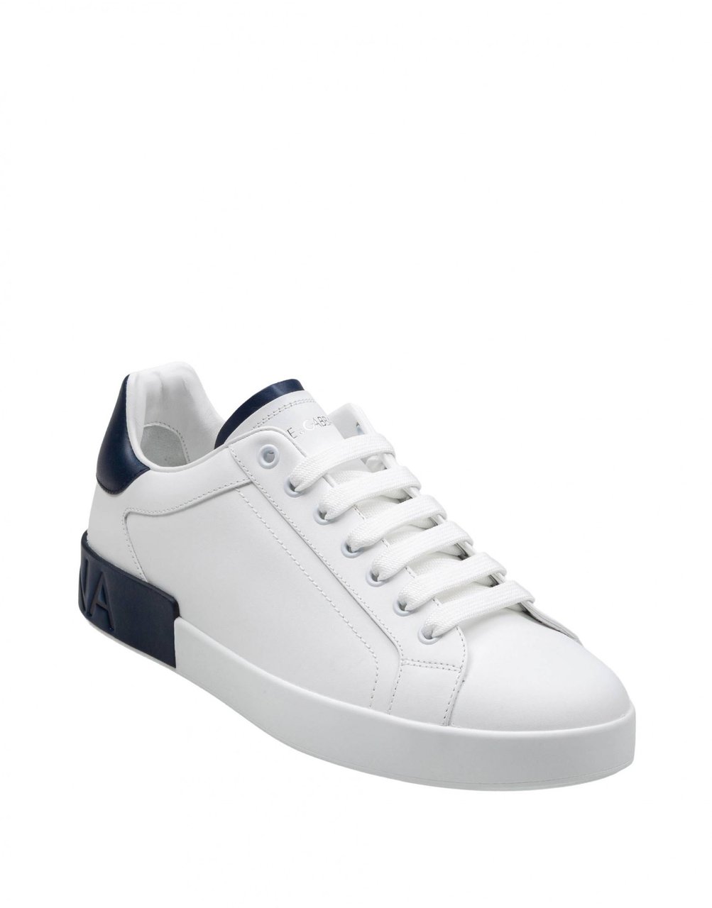 Dolce & Gabbana Dolce & gabbana portofino leather sneakers, white and blue Wit