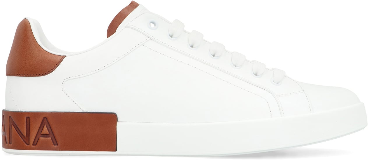 Dolce & Gabbana Portofino leather sneakers Wit