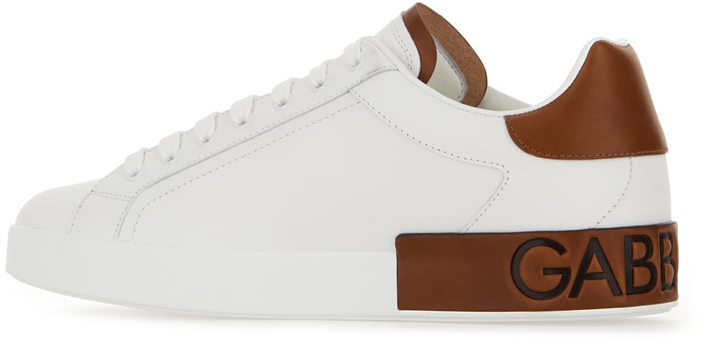 Dolce & Gabbana Dolce&gabbana White leather Portofino sneakers Wit