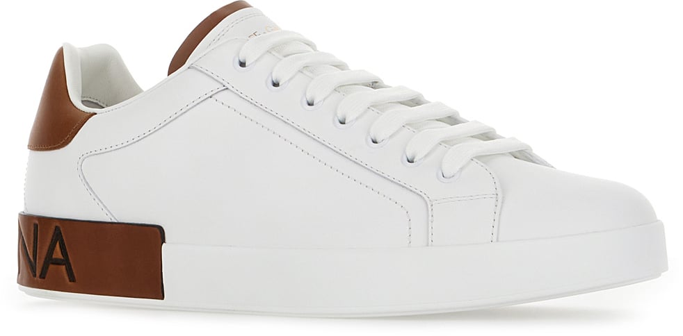 Dolce & Gabbana Dolce&gabbana White leather Portofino sneakers Wit