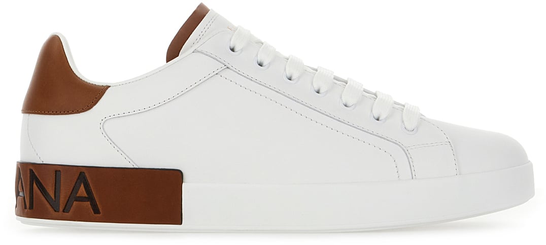 Dolce & Gabbana Dolce&gabbana White leather Portofino sneakers Wit