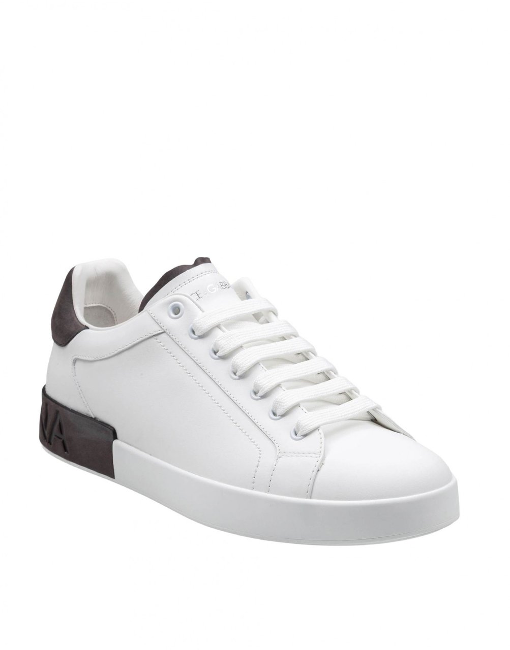 Dolce & Gabbana Dolce & gabbana portofino sneakers in black and white leather Wit
