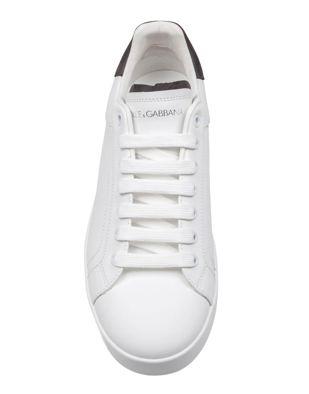 Dolce & Gabbana Dolce & gabbana portofino sneakers in black and white leather Wit