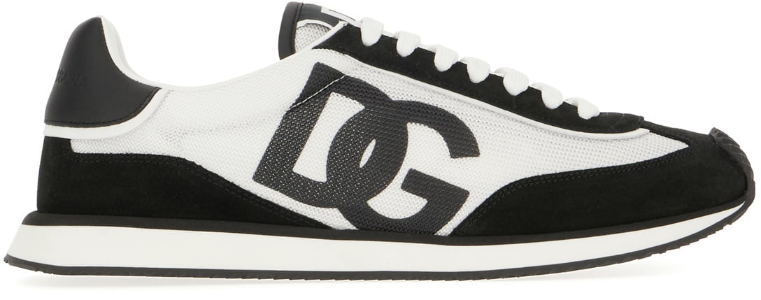 Dolce & Gabbana Dolce&gabbana Two-tone suede and mesh DG Aria sneakers Divers