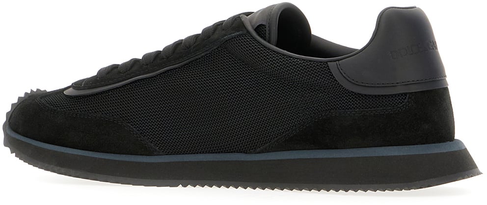 Dolce & Gabbana Dolce&gabbana Black suede and mesh DG Aria sneakers Zwart