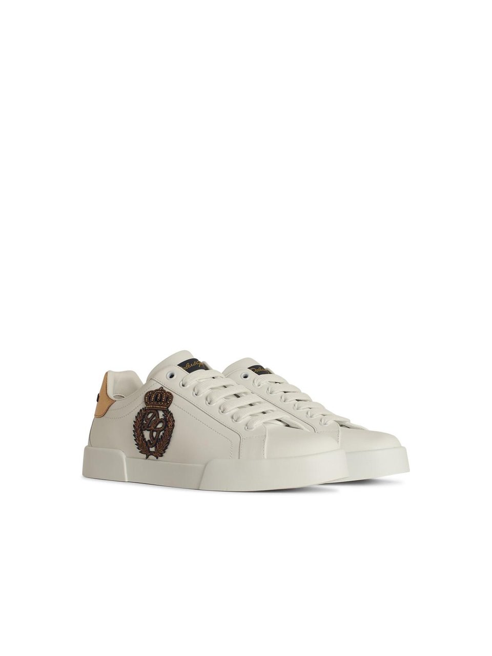 Dolce & Gabbana Portofino' White Leather Sneakers Wit