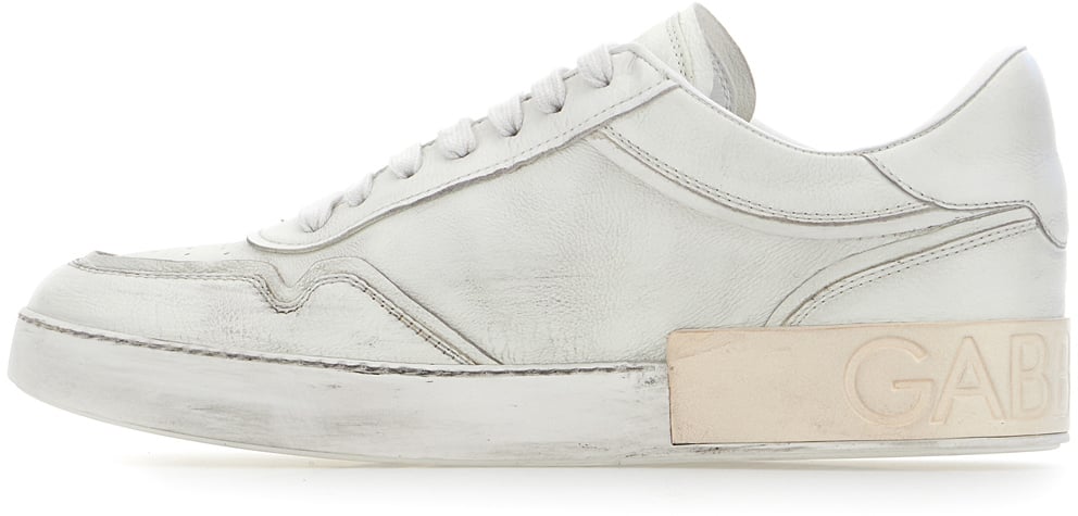 Dolce & Gabbana Dolce&gabbana Chalk leather sneakers Wit
