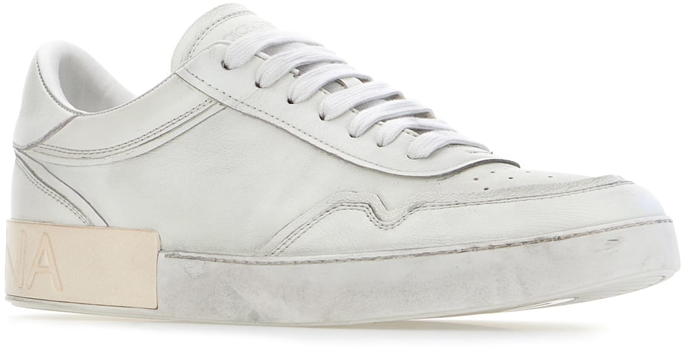 Dolce & Gabbana Dolce&gabbana Chalk leather sneakers Wit