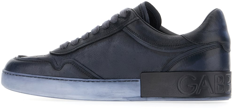 Dolce & Gabbana Dolce&gabbana Midnight blue leather sneakers Blauw