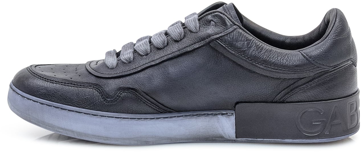 Dolce & Gabbana Dolce & Gabbana Sneakers in Pelle con Suola a Contrasto Zwart