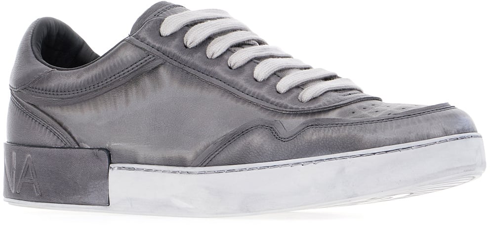 Dolce & Gabbana Dolce&gabbana Grey leather sneakers Grijs
