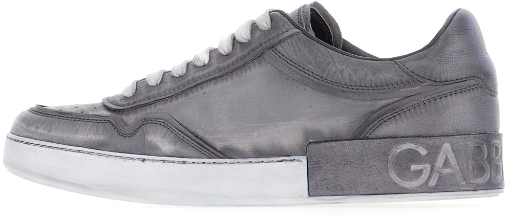 Dolce & Gabbana Dolce&gabbana Grey leather sneakers Grijs